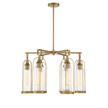 Load image into Gallery viewer, Eurofase 42729-021 Yasmin 27&quot; 6LT Outdoor Chandelier, Aged Gold