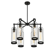 Load image into Gallery viewer, Eurofase 42729-021 Yasmin 27&quot; 6LT Outdoor Chandelier, Aged Gold