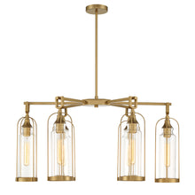 Load image into Gallery viewer, Eurofase 42730-028 Yasmin 35&quot; 6LT Outdoor Oval Chandelier, Aged Gold