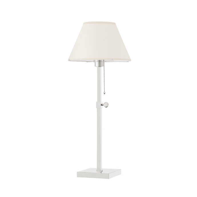 Hudson Valley MDSL132-PN 1 Light Table Lamp, Polished Nickel