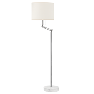 Hudson Valley MDSL151-PN 2 Light Floor Lamp, Polished Nickel