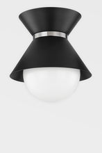 Load image into Gallery viewer, Troy F8615-SBK/PN 1 Light Small Pendant, Soft Black/Polished Nickel