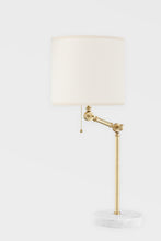 Load image into Gallery viewer, Hudson Valley MDSL151-AGB 2 Light Floor Lamp, Aged Brass
