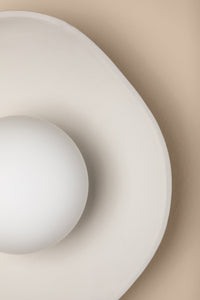 Mitzi H688101-AGB/CMW 1 Light Wall Sconce, Aged Brass/Ceramic Raw Matte White