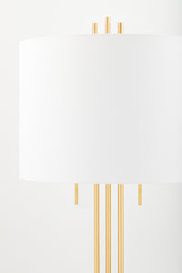 Hudson Valley L1666-AGB 2 Light Floor Lamp, Aged Brass