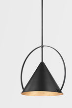 Load image into Gallery viewer, Troy F1818-GL/SBK 1 Light Small Pendant, Aluminum And Stainless Steel