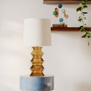 Mitzi HL617201B-AGB/CGD 1 Light Table Lamp, Aged Brass