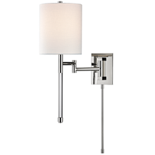 Load image into Gallery viewer, Local Lighting Hudson Valley 9421-Pn 1 Light Wall Sconce With Plug, PN WALL SCONCE