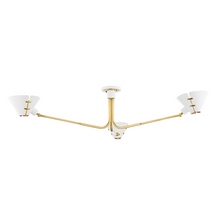 Load image into Gallery viewer, Hudson Valley KBS1752803-AGB/SWH 3 Light Semi Flush, Aged Brass/Soft White