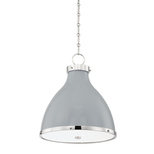 Load image into Gallery viewer, Hudson Valley MDS361-PN/PG 2 Light Small Pendant, Polished Nickel/Parma Gray Combo