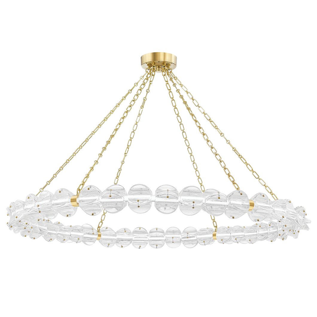 Hudson Valley 1955-AGB Large Led Chandelier, Aged Brass