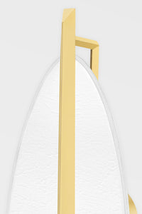 Hudson Valley 1170-AGB/WP Led Wall Sconce, Aged Brass/White Plaster
