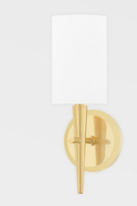 Hudson Valley 6951-AGB 1 Light Wall Sconce, Aged Brass