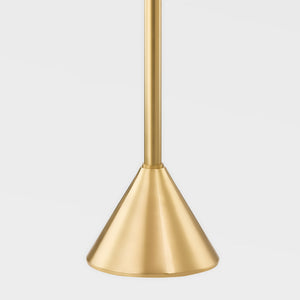 Mitzi HL698403-AGB/TWH 3 Light Floor Lamp, Aged Brass