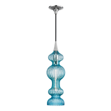 Load image into Gallery viewer, Hudson Valley 1600-Pn-Bl 1 Light Pendant With Blue Glass, PN
