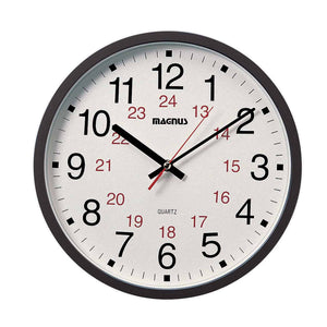 Dainolite 22502-BK Magnus -12" Office Clock 12/24