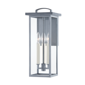 Troy B7522-WZN 3 Light Medium Exterior Wall Sconce, Aluminum And Stainless Steel