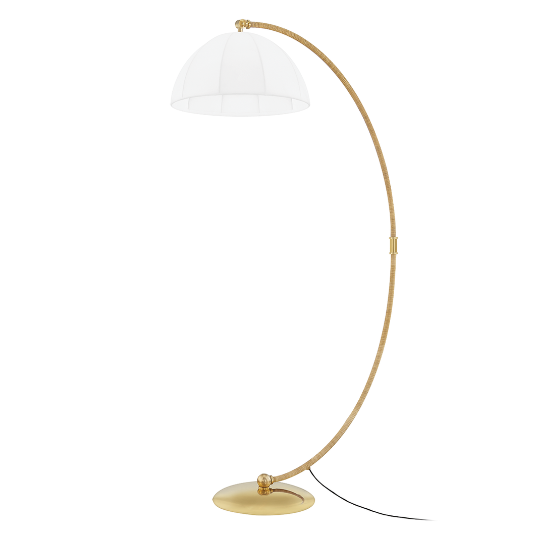 Hudson Valley L1668-AGB 1 Light Floor Lamp, Aged Brass