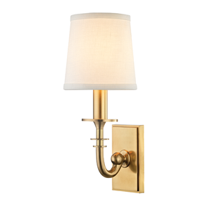 Local Lighting Hudson Valley 8400-AGB 1 Light Wall Sconce, AGB WALL SCONCE