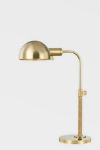 Load image into Gallery viewer, Hudson Valley MDSL520-AGB 1 Light Table Lamp, Aged Brass
