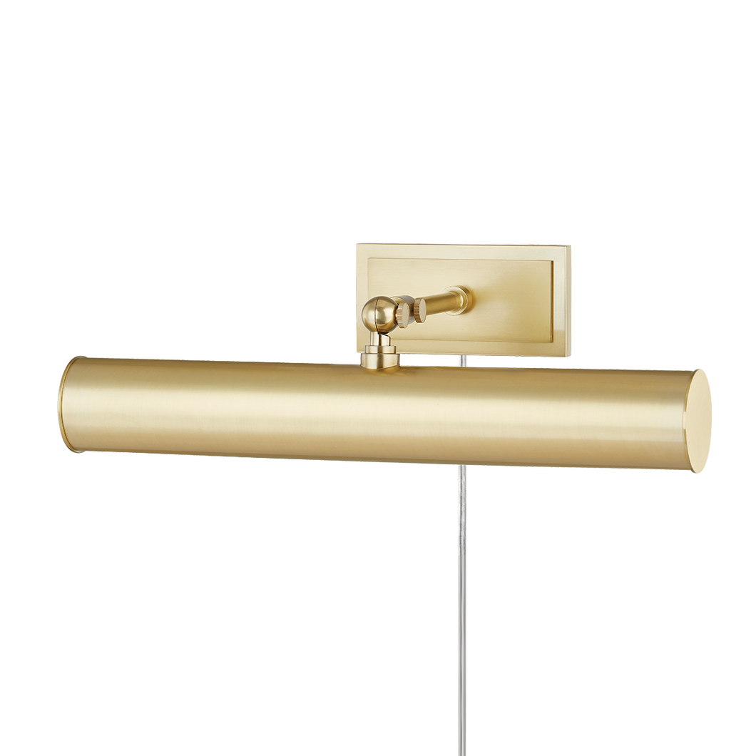 Mitzi HL263202-AGB 2 Light Picture Light With Plug, Aged Brass