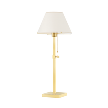 Load image into Gallery viewer, Hudson Valley MDSL132-AGB 1 Light Table Lamp, Aged Brass
