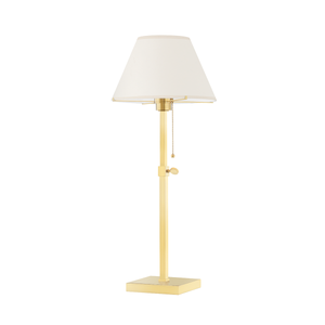 Hudson Valley MDSL132-AGB 1 Light Table Lamp, Aged Brass
