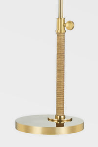 Hudson Valley MDSL520-AGB 1 Light Table Lamp, Aged Brass