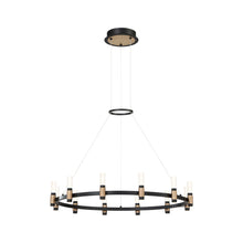 Load image into Gallery viewer, Eurofase 37043-018 Albany Chandelier, Deep Black/Brass