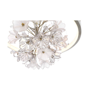 Eurofase 37342-012 Clayton Chandelier, Silver With Brushed Gold