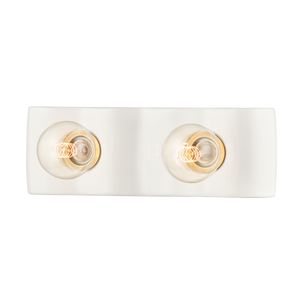 Mitzi H545302-CWH 2 Light Bath Bracket, Ceramic White