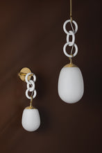 Load image into Gallery viewer, Mitzi H690701-AGB/TWH 1 Light Pendant, Aged Brass/Textured White Combo
