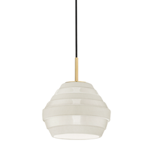 Load image into Gallery viewer, Hudson Valley 1383-Agb/Wh 1 Light Pendant, AGB/WH