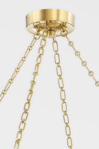 Hudson Valley 1955-AGB Large Led Chandelier, Aged Brass
