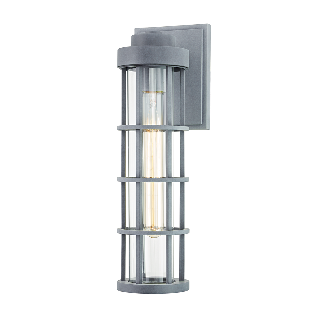 Troy B2042-WZN 1 Light Large Exterior Wall Sconce, Aluminum And Stainless Steel