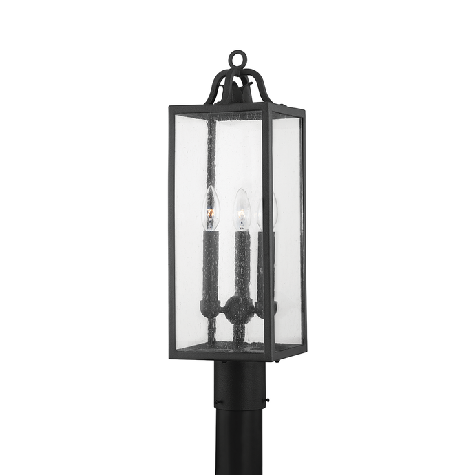 Troy P2067-FOR 3 Light Exterior Pendant, Forged Iron