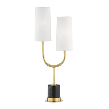 Load image into Gallery viewer, Local Lighting Hudson Valley L1403-AGB 2 Light Marble Table Lamp, AGB TABLE LAMP