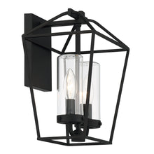 Load image into Gallery viewer, Eurofase 41957-011 Bastille 2LT 12&quot; Outdoor  Wall Sconce, Satin Black