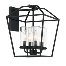 Load image into Gallery viewer, Eurofase 41958-018 Bastille 4LT 14&quot; Outdoor Wall Sconce, Satin Black