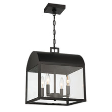 Load image into Gallery viewer, Eurofase 41967-010 Sawyer 12&quot; 4 LT Outdoor Pendant, Satin Black