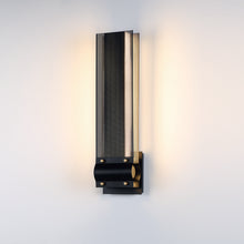 Load image into Gallery viewer, Eurofase 42710-011 Admiral 19&quot; Outdoor LED Wall Sconce, Black+Gold