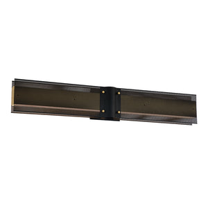 Eurofase 42711-018 Admiral 31" Outdoor LED Wall Sconce, Black+Gold