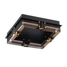 Load image into Gallery viewer, Eurofase 42715-016 Admiral 13&quot; Outdoor LED Flush Mount, Black+Gold