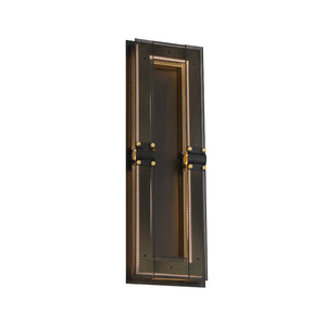 Eurofase 42716-013 Admiral 25" Outdoor LED Wall Sconce, Black+Gold