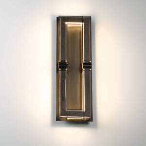 Eurofase 42716-013 Admiral 25" Outdoor LED Wall Sconce, Black+Gold