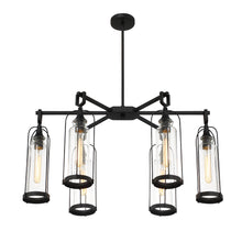 Load image into Gallery viewer, Eurofase 42730-019 Yasmin 35&quot; 6LT Outdoor Oval Chandelier, Satin Black