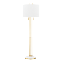 Load image into Gallery viewer, Hudson Valley L1666-AGB 2 Light Floor Lamp, Aged Brass