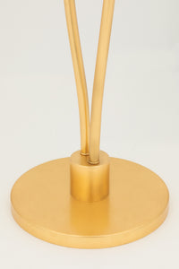 Hudson Valley KBS1749401-GL/TWH 2 Light Floor Lamp, Gold Leaf/Textured On White Combo