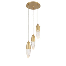 Load image into Gallery viewer, Eurofase 43858-035 Écrou 3 Light Chandelier In Gold