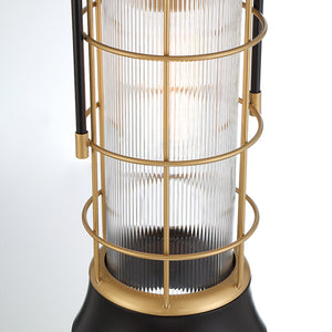 Eurofase 44265-014 Rivamar 1 Light Lantern In Oil Rubbed Bronze + Gold